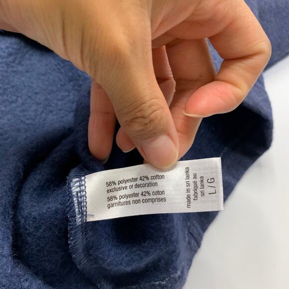 Tommy Bahama Shirt Mens L Large Navy Fleece Lined Brushed Back Lounge Sleep Tee - Picture 6 of 10